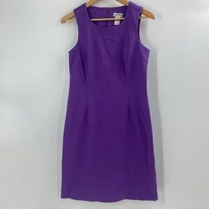 JW Treci purple shift dress career elegant  classic